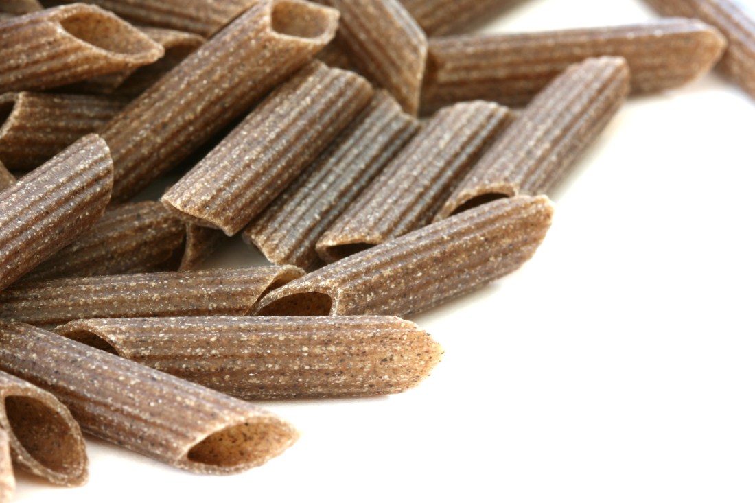 Wholegrain pasta close up